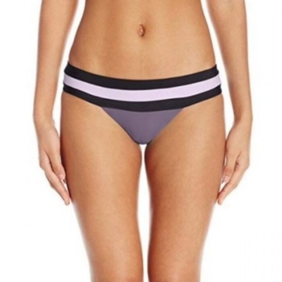 New PilyQ Banded Color Block Teeny Bikini Bottoms - Picture 3 of 6